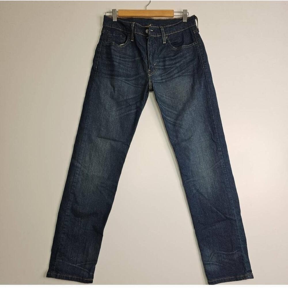 Levi's 502 Men's Blue Slim Fit Dark Wash Stretch Jeans Size 30x32 - Picture 2 of 8